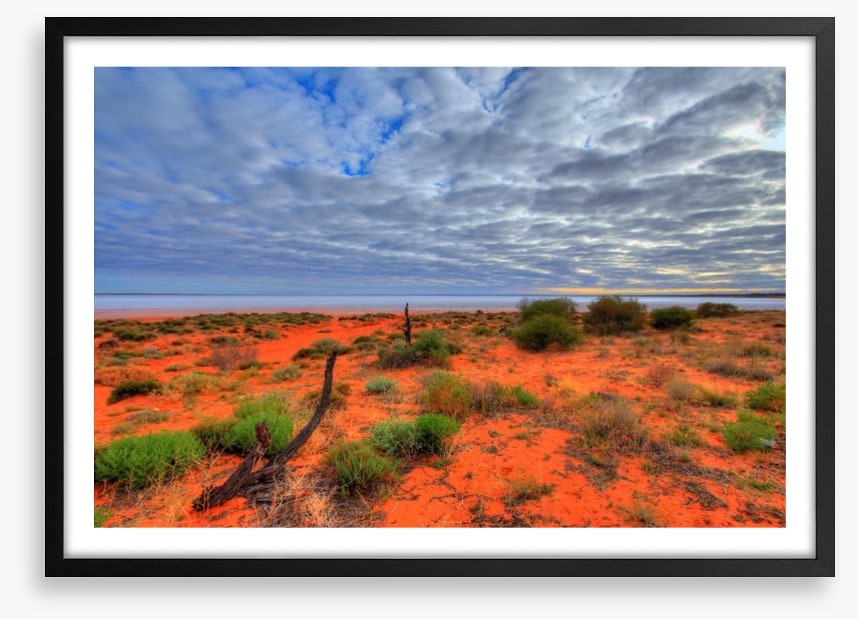 Red centre salt lake