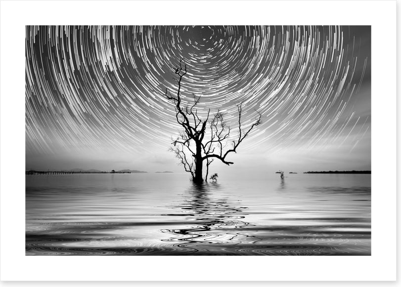 Alone with the star trail
