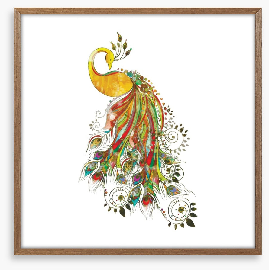 Peacock in ochre