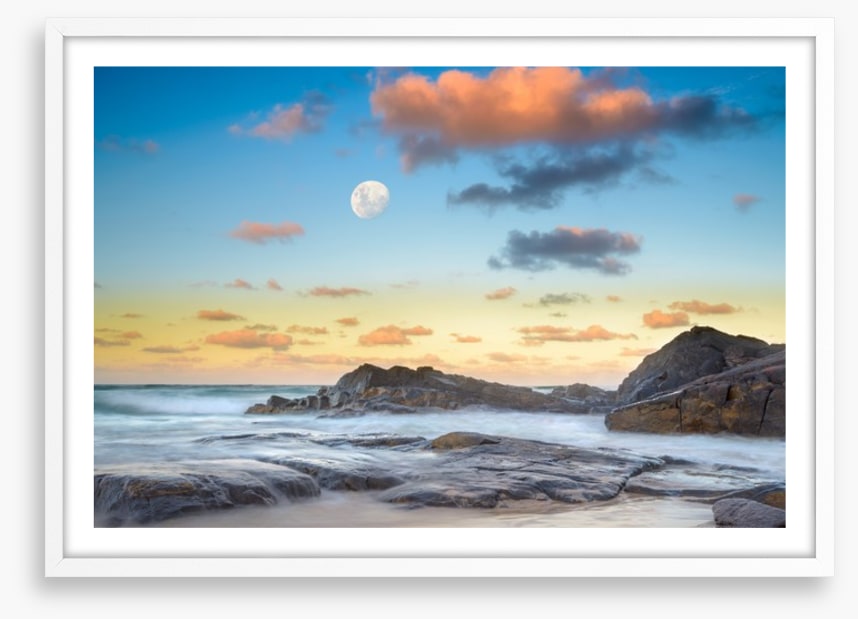 Moon over Cabarita beach