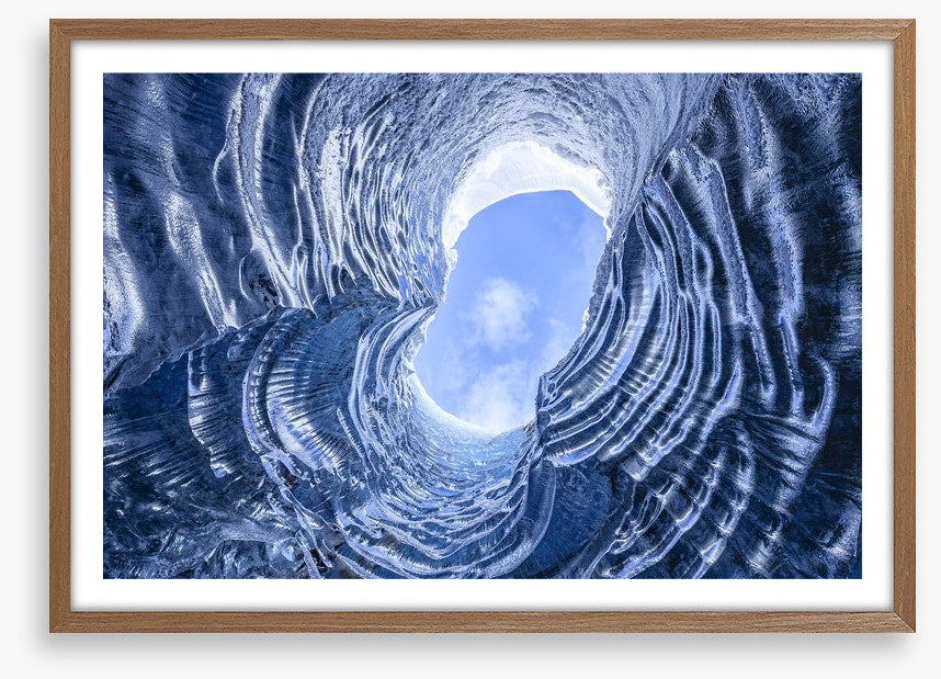 Glacial cave sky
