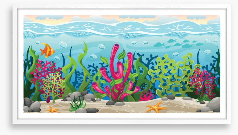 Between the coral