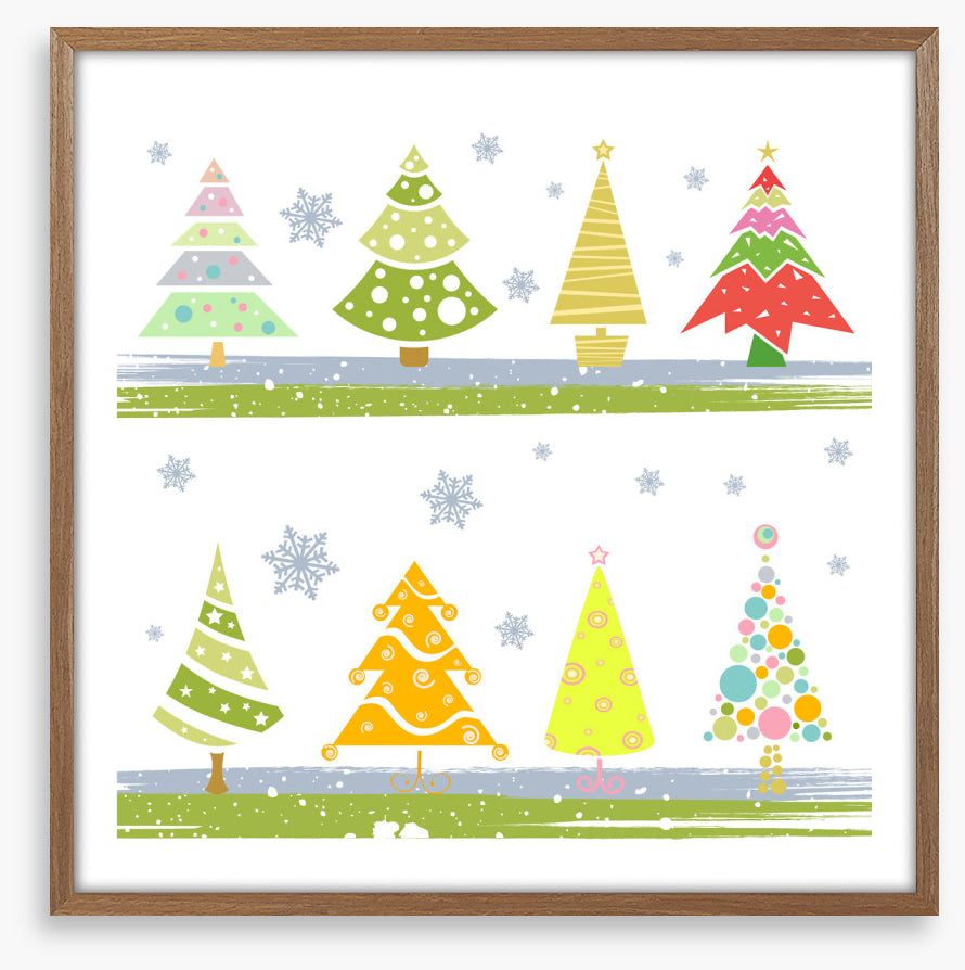 Festive tree snowflakes