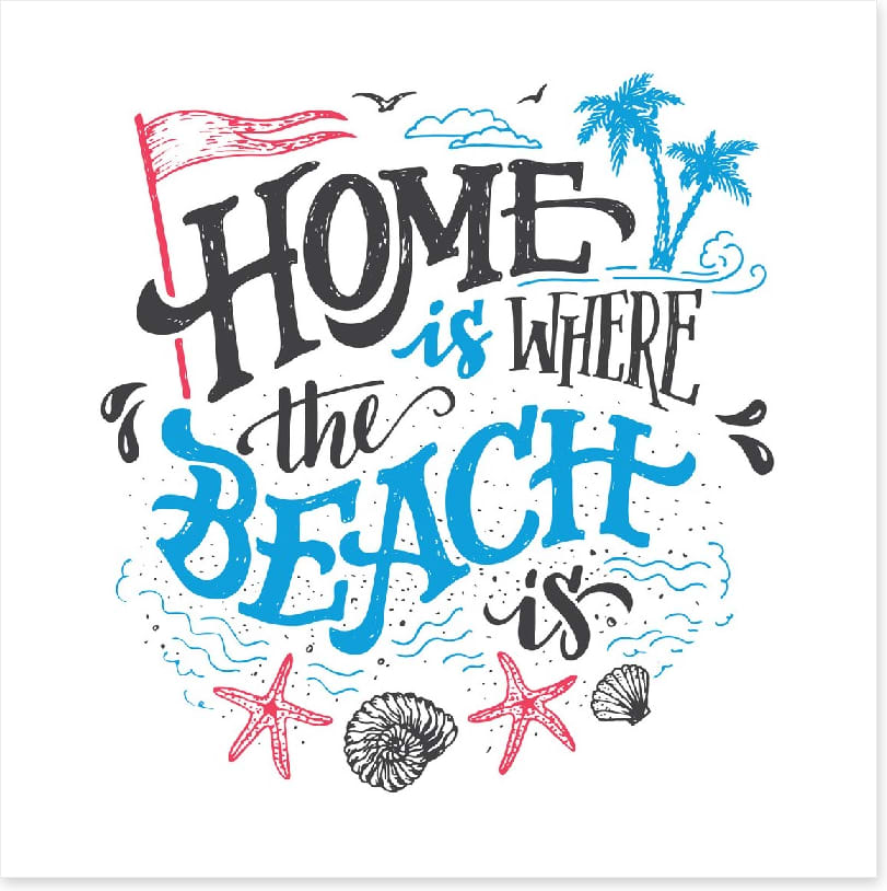 Where the beach is
