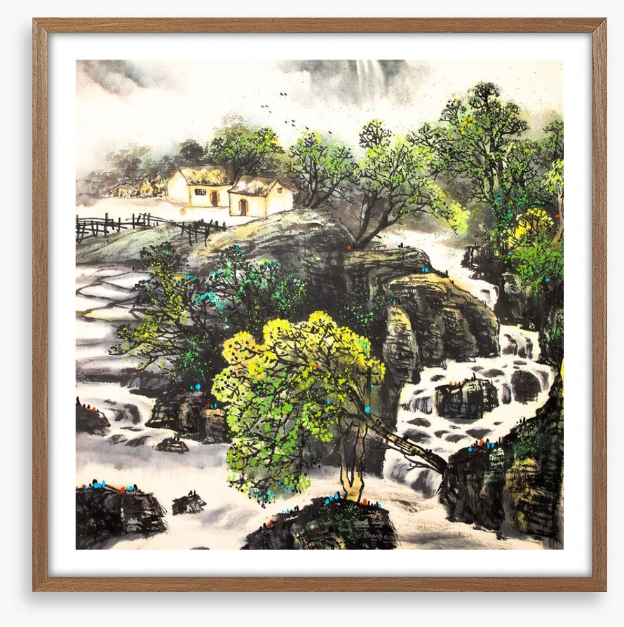 The waterfall village