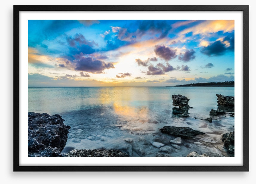 Rocky bay reflections