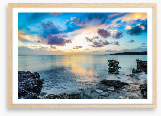 Rocky bay reflections