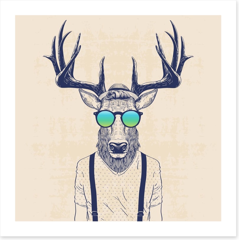 Hipster deer