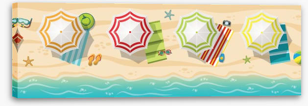 Under the umbrellas