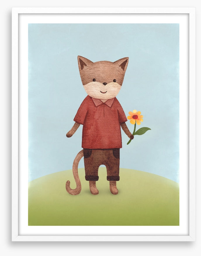 Yellow flower cat