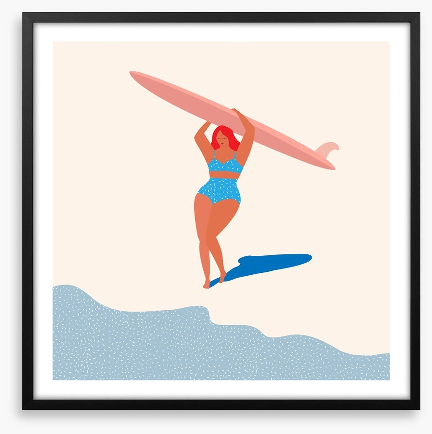 Deco surfer girl
