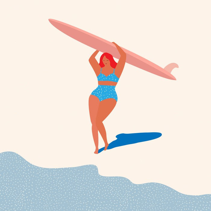 Deco surfer girl