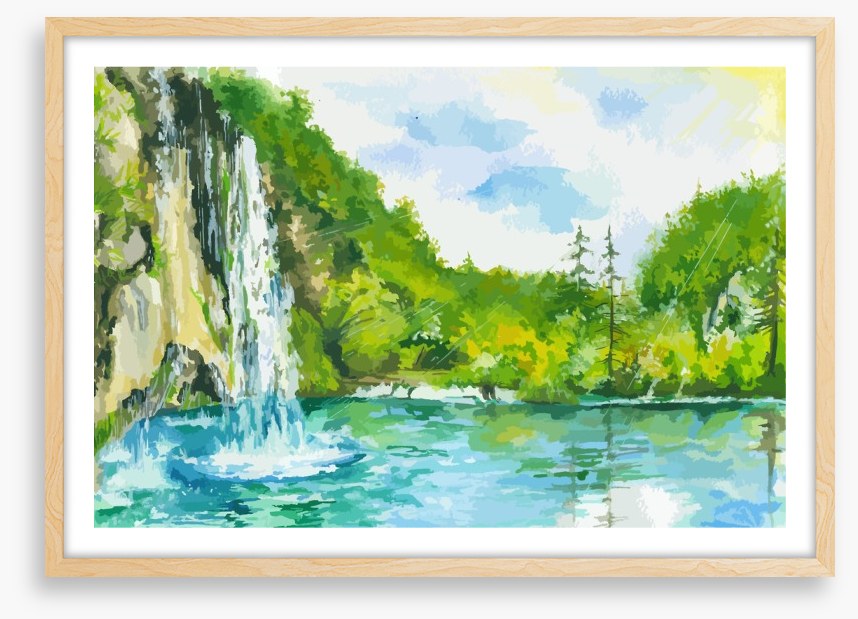 Spring sunshine falls