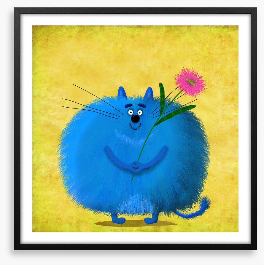 Fat blue cat