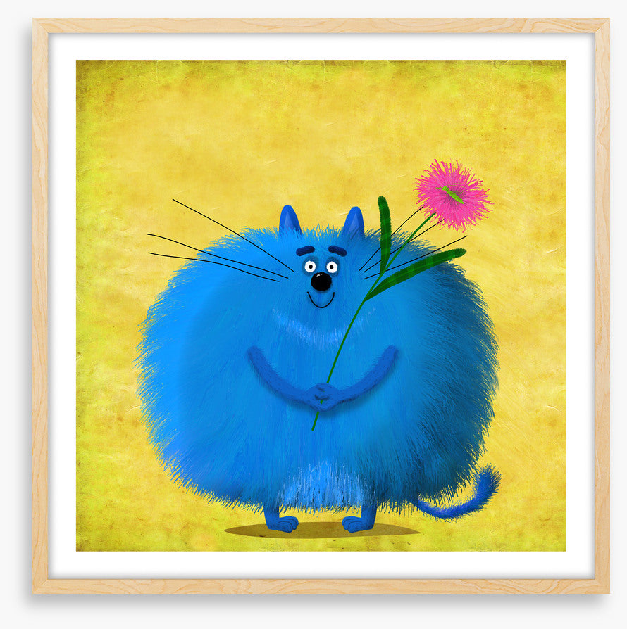 Fat blue cat
