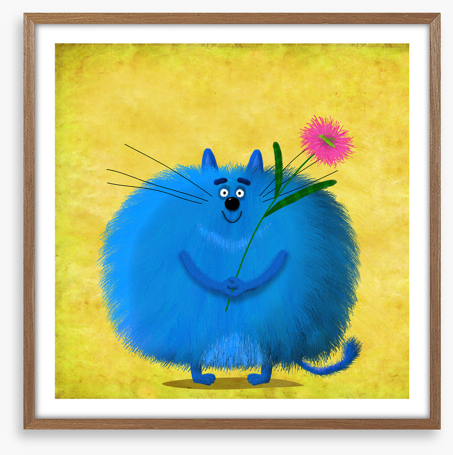 Fat blue cat