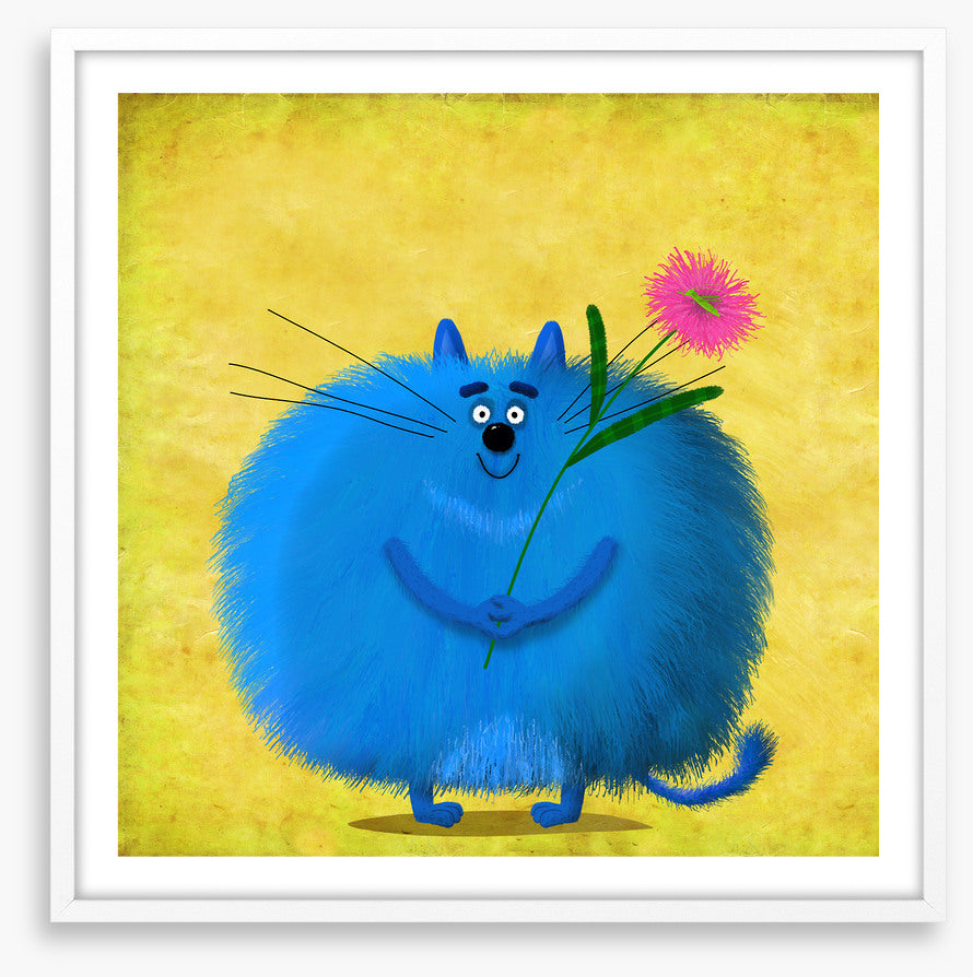 Fat blue cat