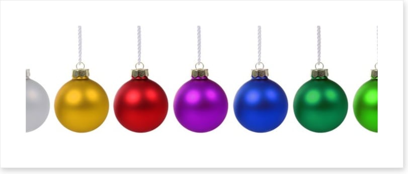 Rainbow bauble panoramic
