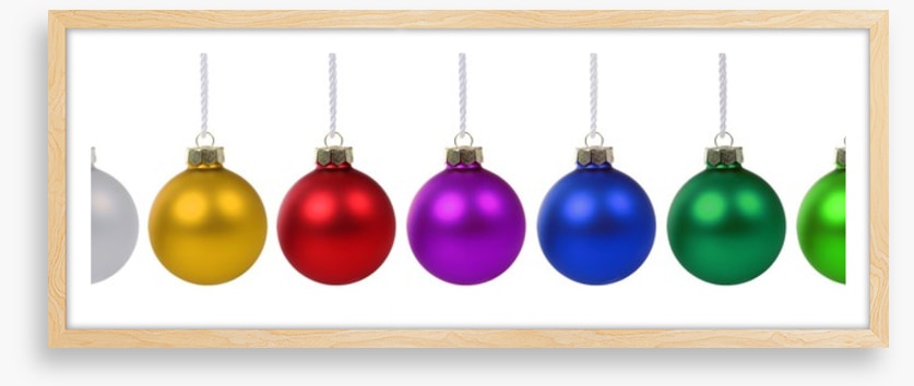 Rainbow bauble panoramic