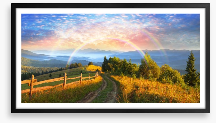 Double rainbow dawn