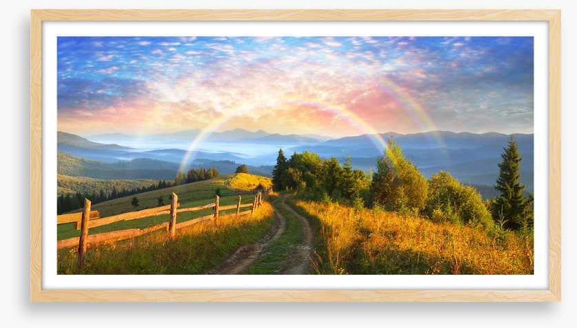 Double rainbow dawn