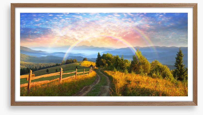 Double rainbow dawn