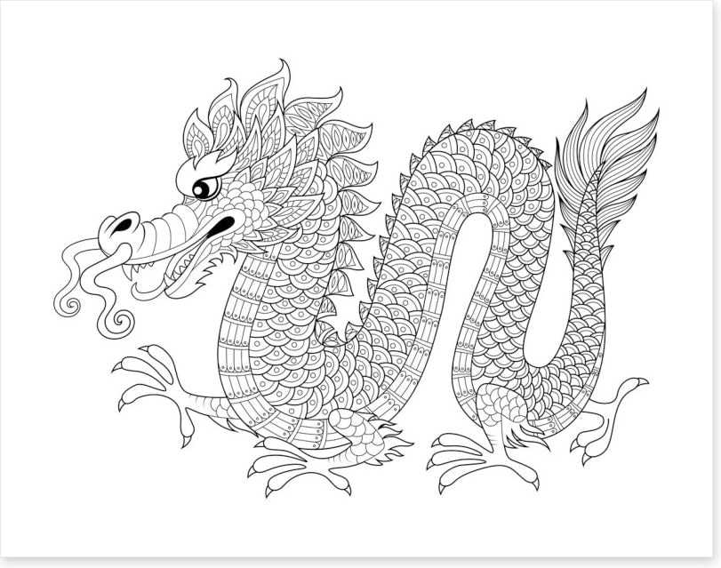 Colour me chinese dragon