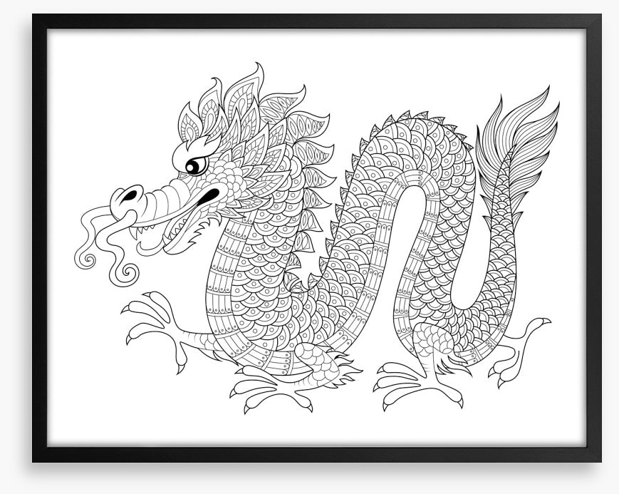 Colour me chinese dragon