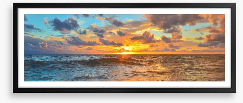 Setting sun panorama