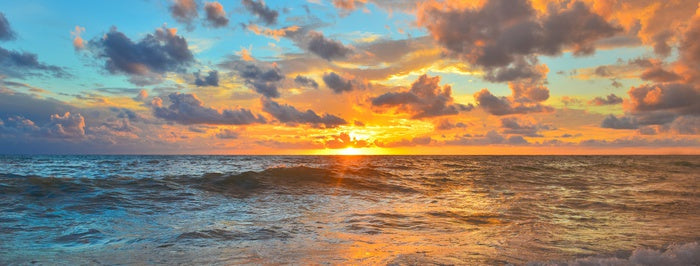 Setting sun panorama