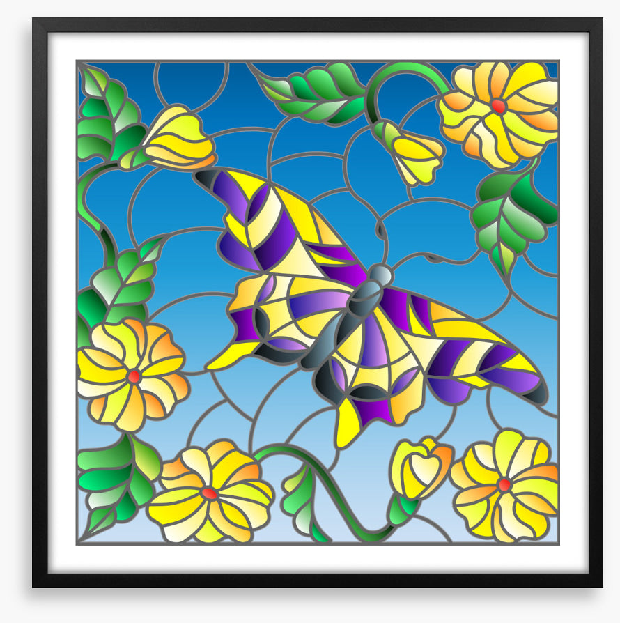 Summer butterfly window