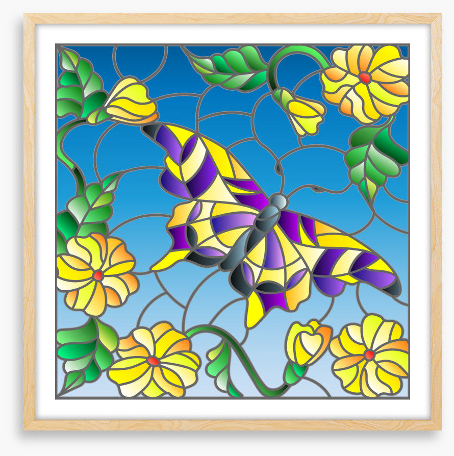 Summer butterfly window