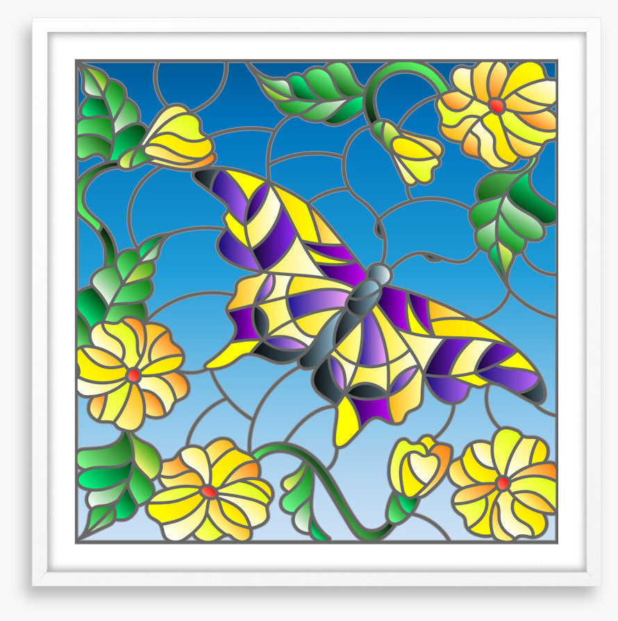 Summer butterfly window