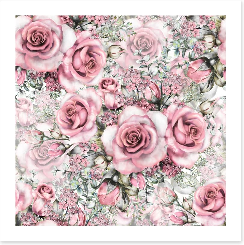 Pink vintage roses