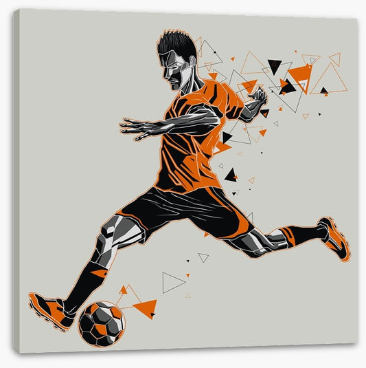 The soccer player in orange