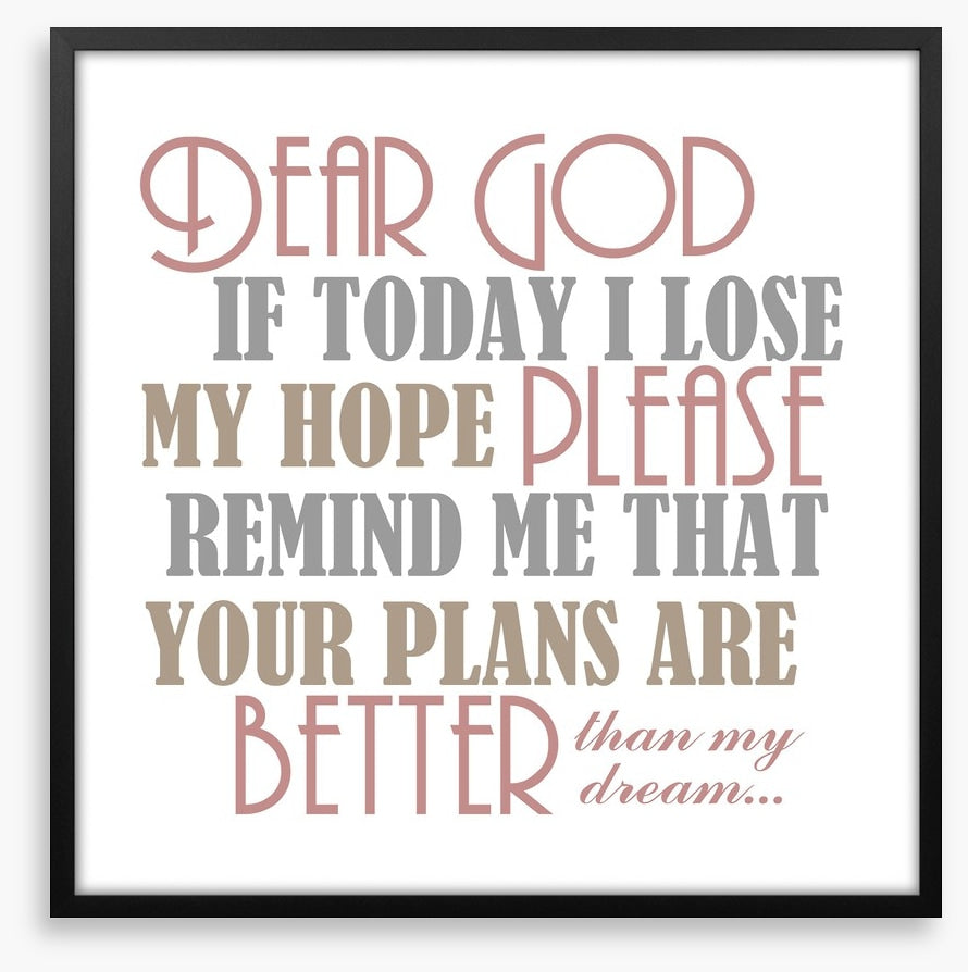 God plans better