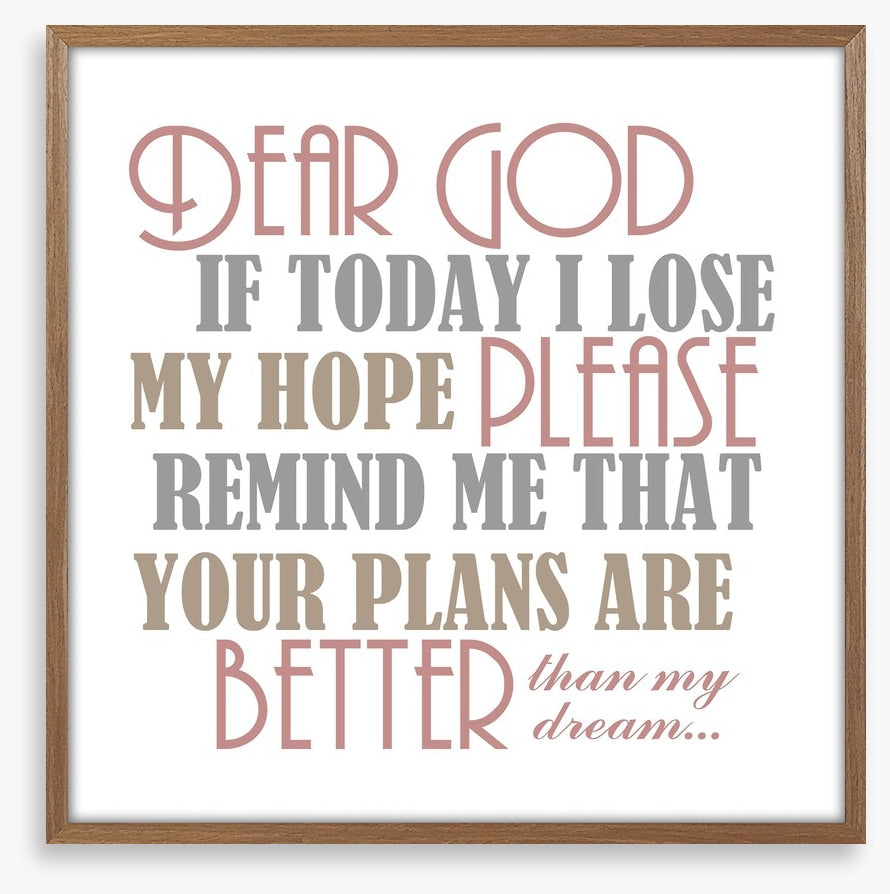 God plans better