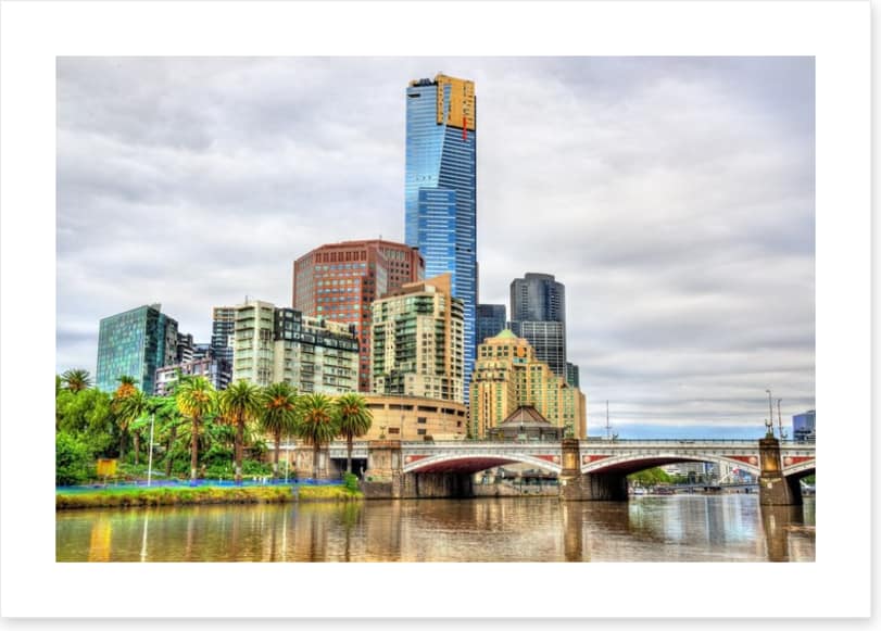 Skyline of Melbourne from the Yarra