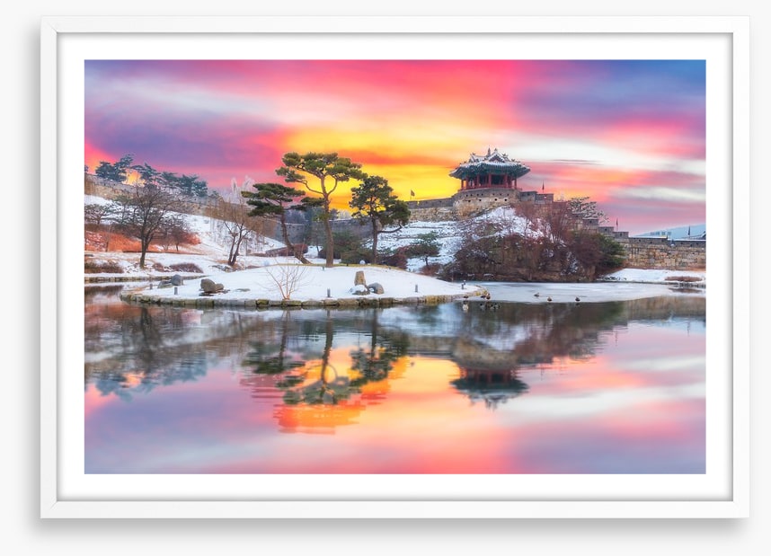 Suwon Hwaseong fortress sunset