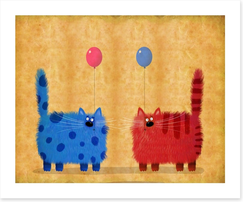 Red cat blue cat