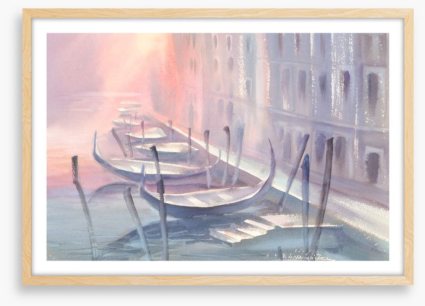 Gondolas in the mist