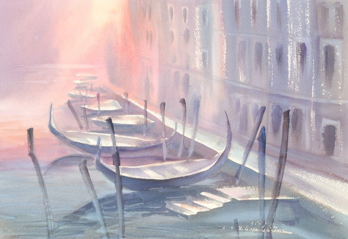 Gondolas in the mist