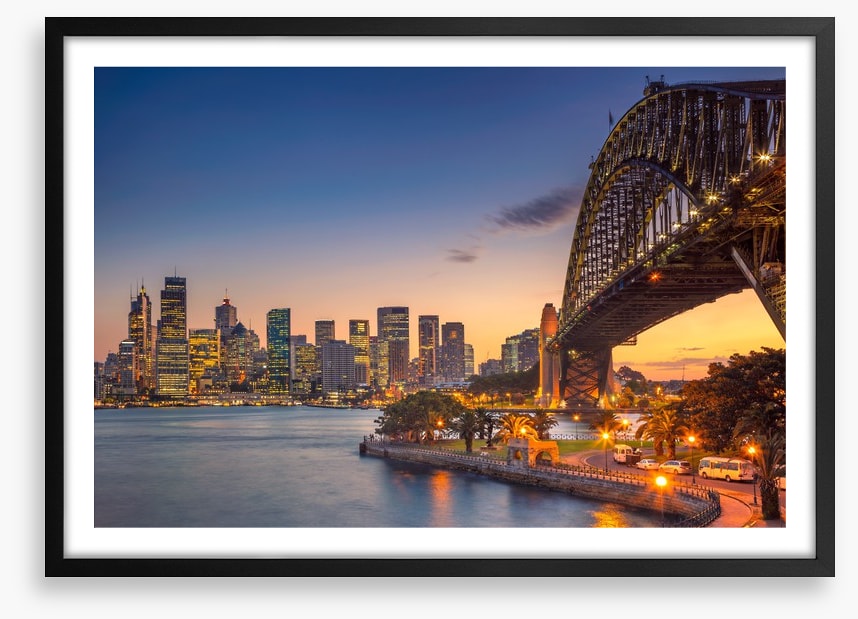 Sydney skyline sunset
