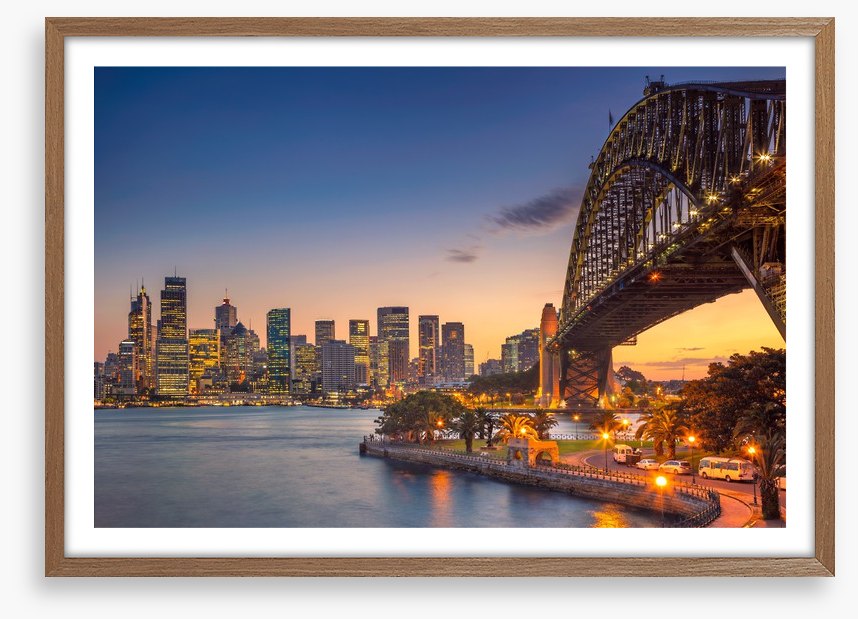 Sydney skyline sunset