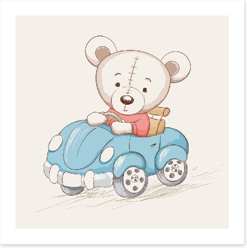 Blue car bear