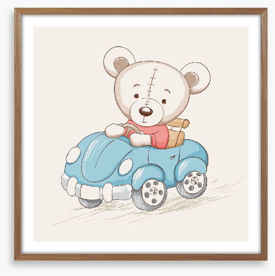 Blue car bear