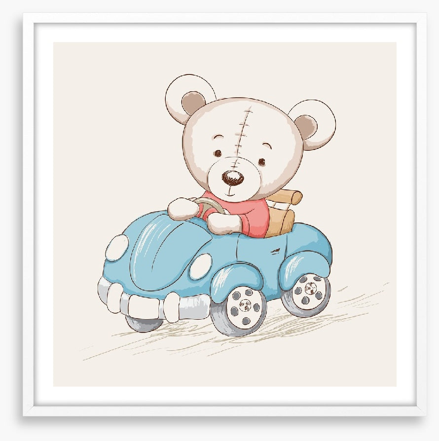 Blue car bear