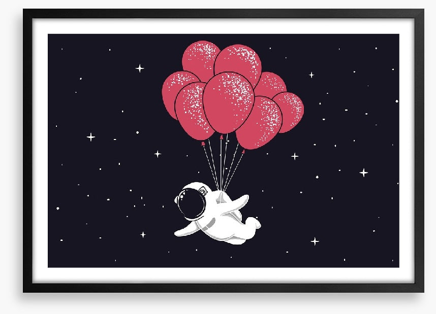 Floating in space