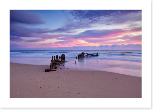 Dicky Beach shipwreck sunrise