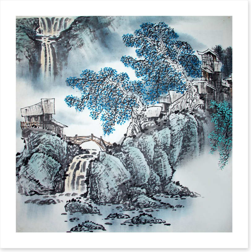 Blue blossom falls